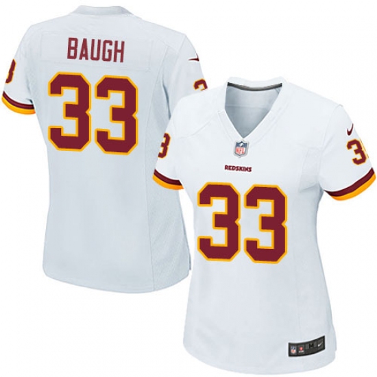 Women's Nike Washington Redskins 33 Sammy Baugh Game White NFL Jersey