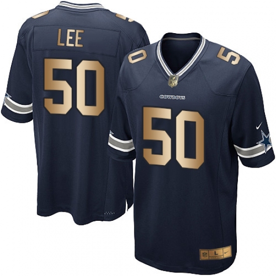 Youth Nike Dallas Cowboys 50 Sean Lee Elite Navy/Gold Team Color NFL Jersey