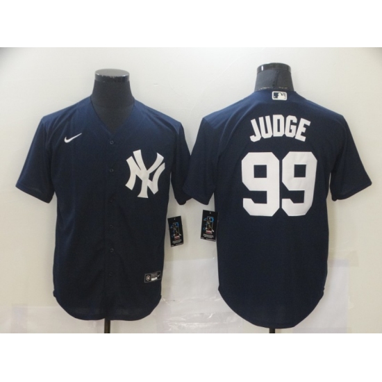 Men's New York Yankees 99 Aaron Judge Authentic Navy Blue Nike MLB Jersey