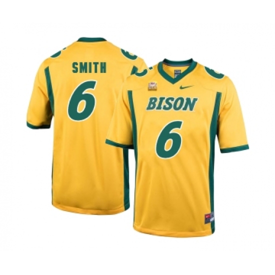 North Dakota State Bison 6 Zach Smith Gold College Football Jersey