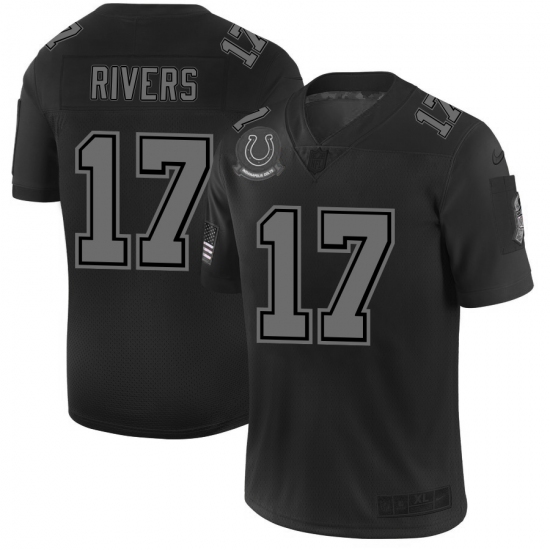 Men's Nike Indianapolis Colts 17 Philip Rivers Black 2019 Salute to Service Limited Stitched NFL Jersey