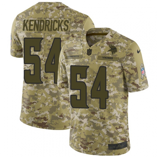 Men's Nike Minnesota Vikings 54 Eric Kendricks Limited Camo 2018 Salute to Service NFL Jersey