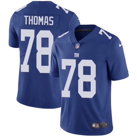 Youth New York Giants 78 Andrew Thomas Royal Blue Team Color Stitched NFL Vapor Untouchable Limited Jersey