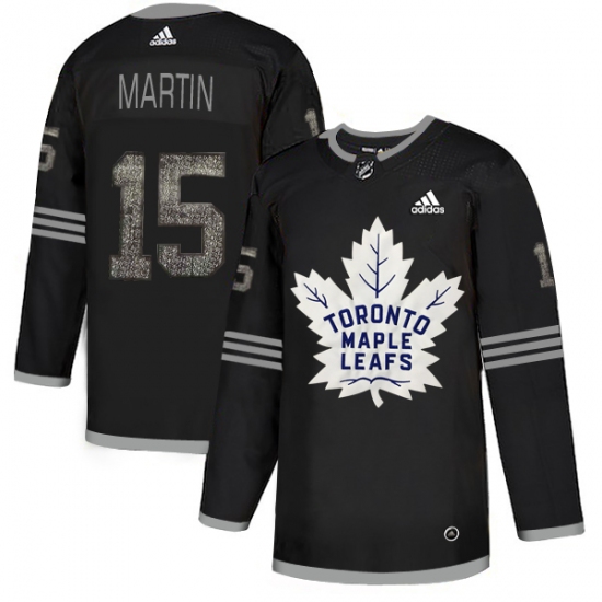 Men's Adidas Toronto Maple Leafs 15 Matt Martin Black Authentic Classic Stitched NHL Jersey