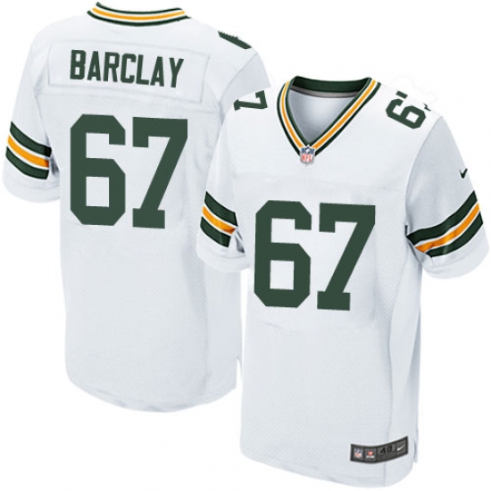Men's Nike Green Bay Packers 67 Don Barclay Elite White NFL Jersey