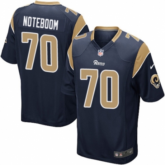 Men's Nike Los Angeles Rams 70 Joseph Noteboom Game Navy Blue Team Color NFL Jersey