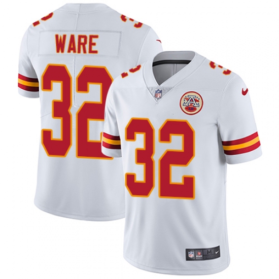 Youth Nike Kansas City Chiefs 32 Spencer Ware White Vapor Untouchable Limited Player NFL Jersey