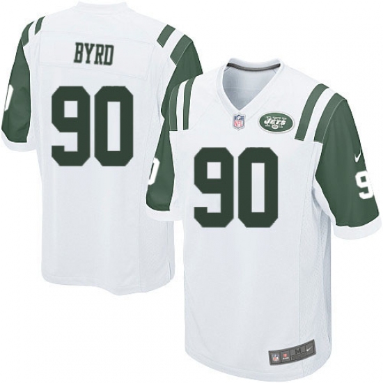 Men's Nike New York Jets 90 Dennis Byrd Game White NFL Jersey