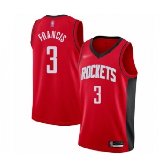 Youth Houston Rockets 3 Steve Francis Swingman Red Finished Basketball Jersey - Icon Edition