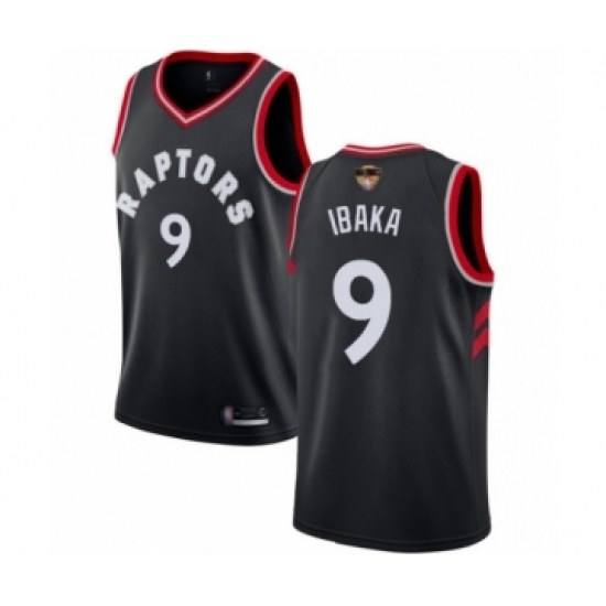 Women's Toronto Raptors 9 Serge Ibaka Swingman Black 2019 Basketball Finals Bound Jersey Statement Edition