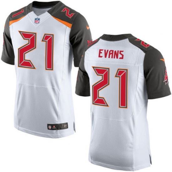 Men's Nike Tampa Bay Buccaneers 21 Justin Evans Game White NFL Jersey