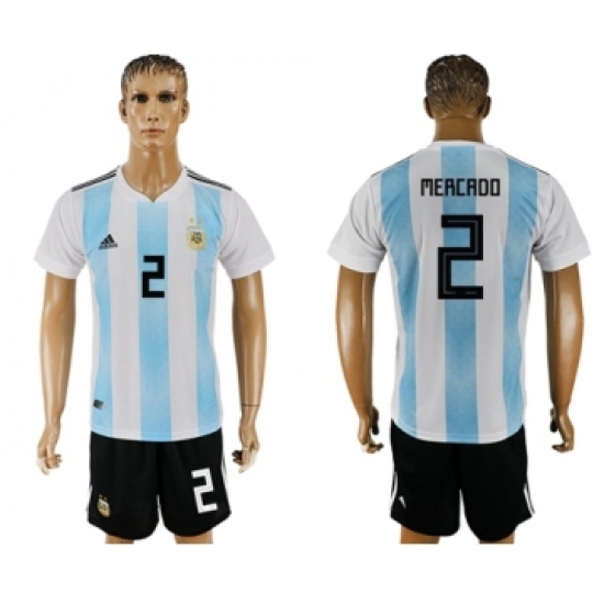 Argentina 2 Mercado Home Soccer Country Jersey