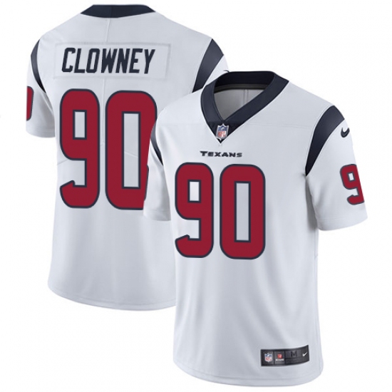 Men's Nike Houston Texans 90 Jadeveon Clowney Limited White Vapor Untouchable NFL Jersey