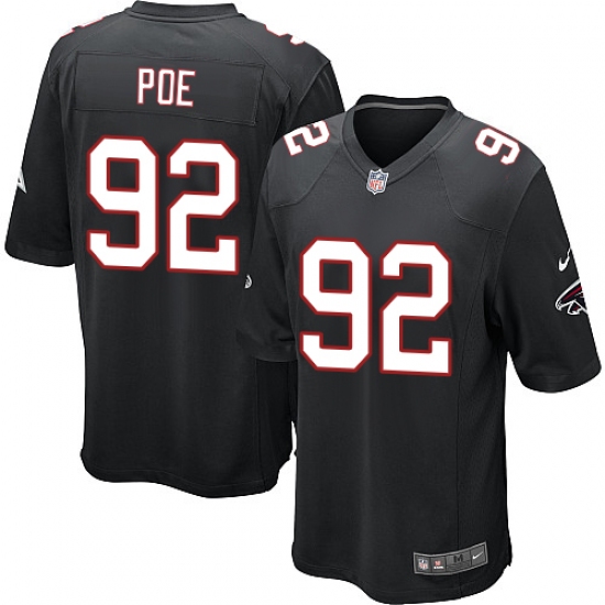 Youth Nike Atlanta Falcons 92 Dontari Poe Game Black Alternate NFL Jersey