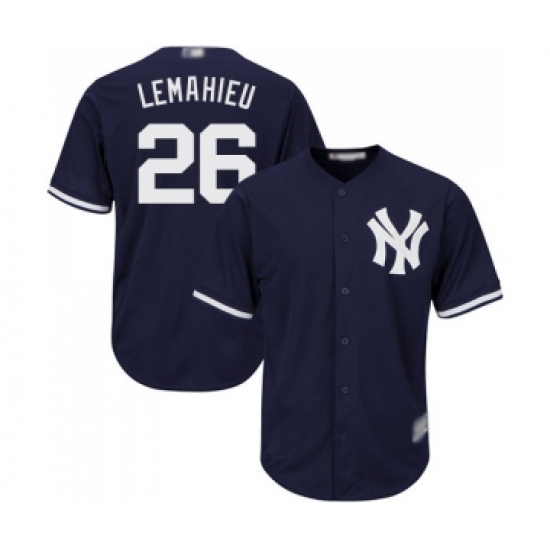 Men's New York Yankees 26 DJ LeMahieu Replica Navy Blue Alternate Baseball Jersey