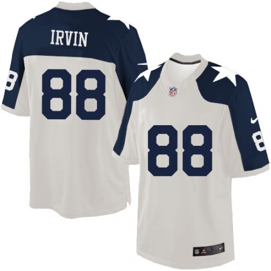 Men's Nike Dallas Cowboys 88 Michael Irvin Limited White Throwback Alternate NFL Jersey