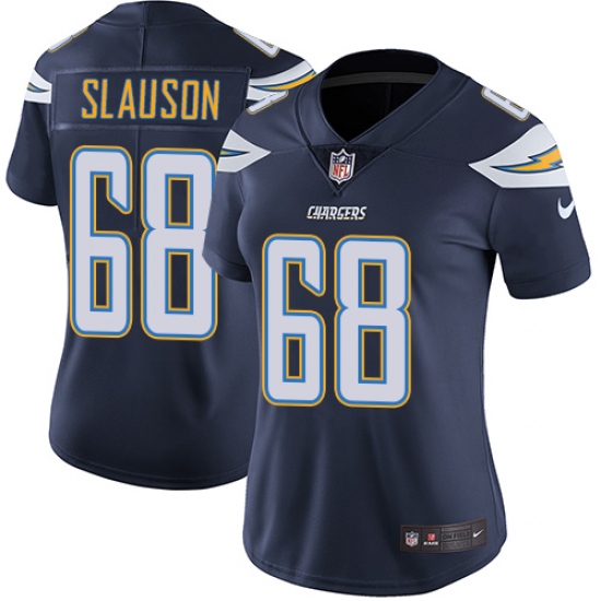 Women's Nike Los Angeles Chargers 68 Matt Slauson Navy Blue Team Color Vapor Untouchable Limited Player NFL Jersey