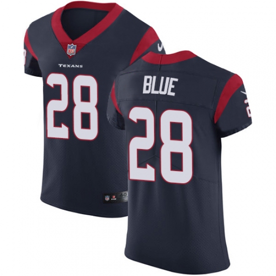 Men's Nike Houston Texans 28 Alfred Blue Navy Blue Team Color Vapor Untouchable Elite Player NFL Jersey