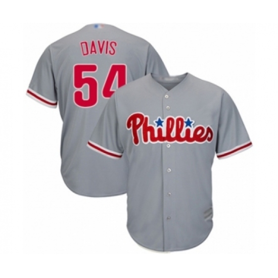 Youth Philadelphia Phillies 54 Austin Davis Authentic Grey Road Cool Base Baseball Player Jersey