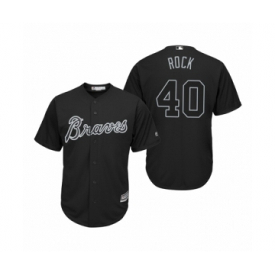 Youth Atlanta Braves 40 Mike Soroka Rock Black 2019 Players Weekend Replica Jersey