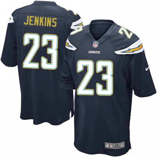 Men's Nike Los Angeles Chargers 23 Rayshawn Jenkins Game Navy Blue Team Color NFL Jersey