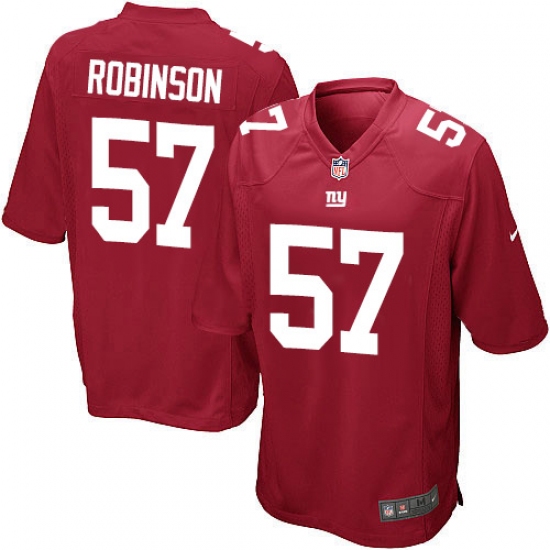 Men's Nike New York Giants 57 Keenan Robinson Game Red Alternate NFL Jersey