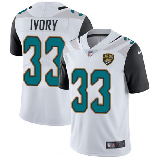 Youth Nike Jacksonville Jaguars 33 Chris Ivory White Vapor Untouchable Limited Player NFL Jersey