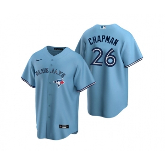 Men's Toronto Blue Jays 26 Matt Chapman Light Blue Cool Base Stitched Jersey