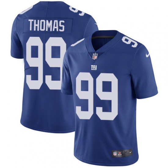 Men's Nike New York Giants 99 Robert Thomas Royal Blue Team Color Vapor Untouchable Limited Player NFL Jersey