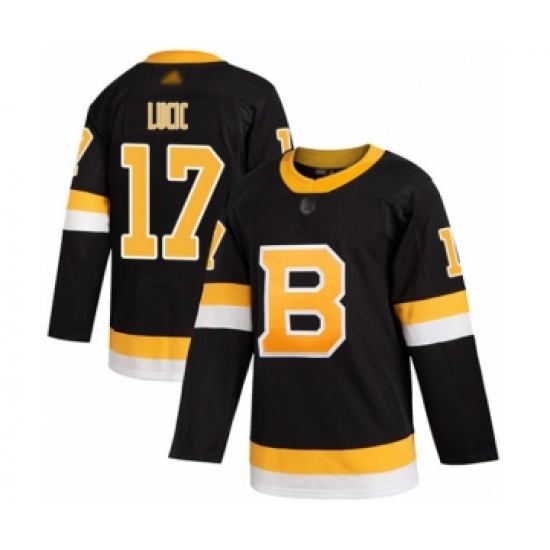 Men's Boston Bruins 17 Milan Lucic Authentic Black Alternate Hockey Jersey