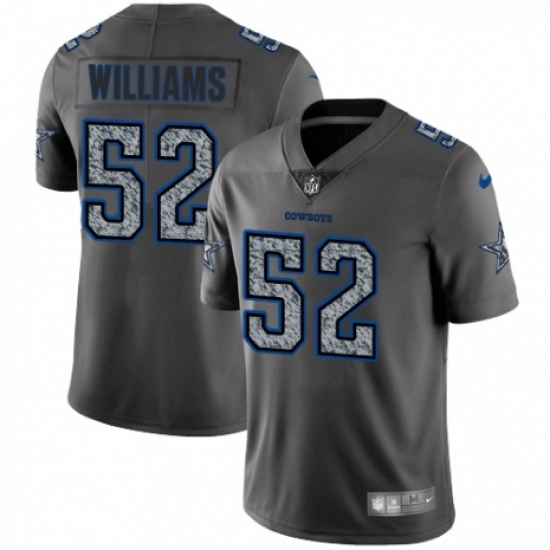 Men's Nike Dallas Cowboys 52 Connor Williams Gray Static Vapor Untouchable Limited NFL Jersey