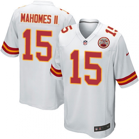 Men's Nike Kansas City Chiefs 15 Patrick Mahomes II Game White NFL Jersey