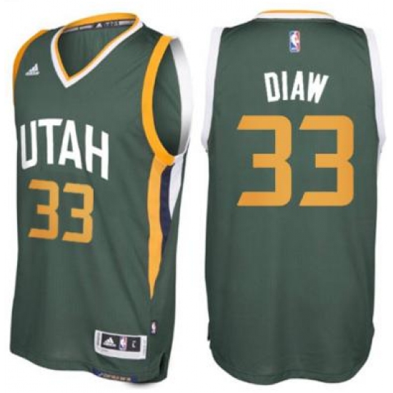 Men's Utah Jazz 33 Boris Diaw adidas Green New Swingman Alternate Jersey