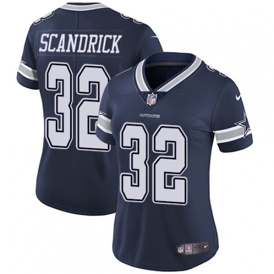 Women's Nike Dallas Cowboys 32 Orlando Scandrick Navy Blue Team Color Vapor Untouchable Limited Player NFL Jersey