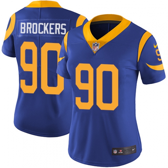 Women's Nike Los Angeles Rams 90 Michael Brockers Royal Blue Alternate Vapor Untouchable Limited Player NFL Jersey