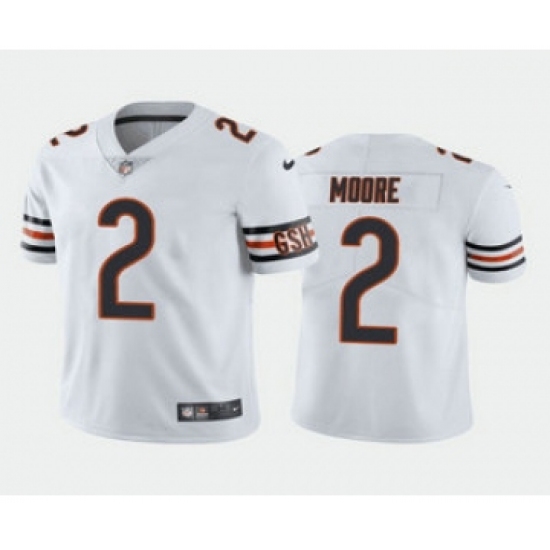 Men's Chicago Bears 2 DJ Moore White Vapor Untouchable Stitched Football Jersey