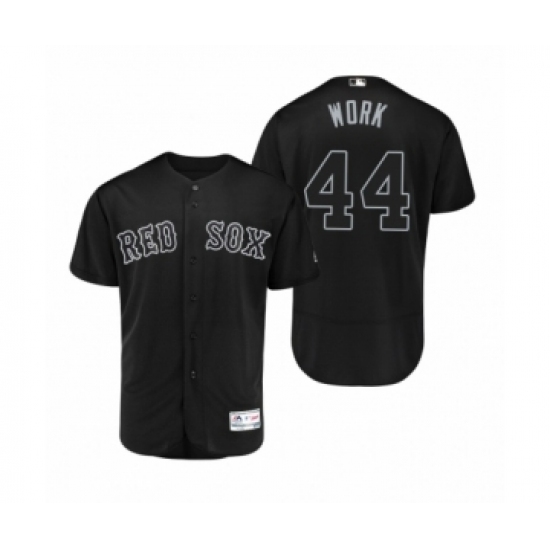 Men's Red Sox 44 BrandonWorkman Work Black 2019 Players Weekend Authentic Jersey