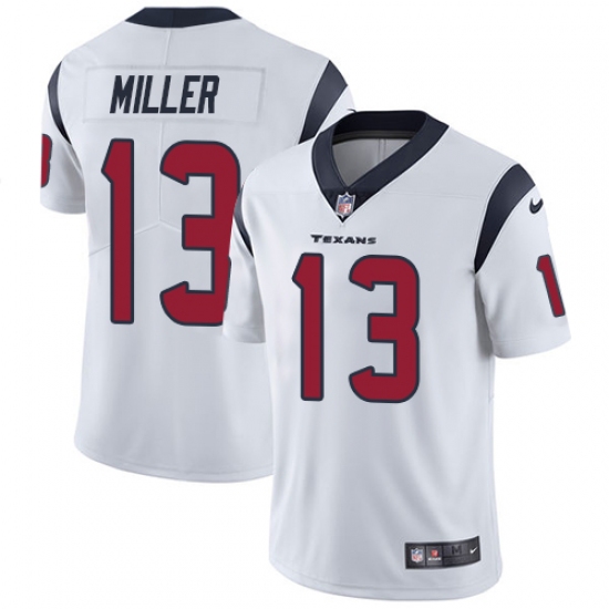 Youth Nike Houston Texans 13 Braxton Miller Elite White NFL Jersey