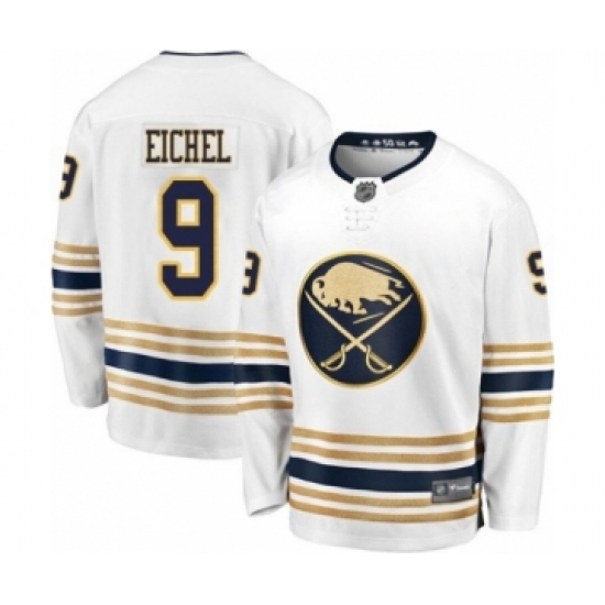 Men's Buffalo Sabres 9 Jack Eichel Fanatics Branded White 50th Season Breakaway Hockey Jersey