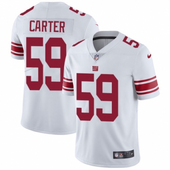 Men's Nike New York Giants 59 Lorenzo Carter White Vapor Untouchable Limited Player NFL Jersey