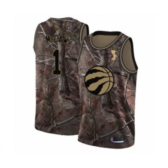 Men's Toronto Raptors 1 Patrick McCaw Swingman Camo Realtree Collection 2019 Basketball Finals Champions Jersey