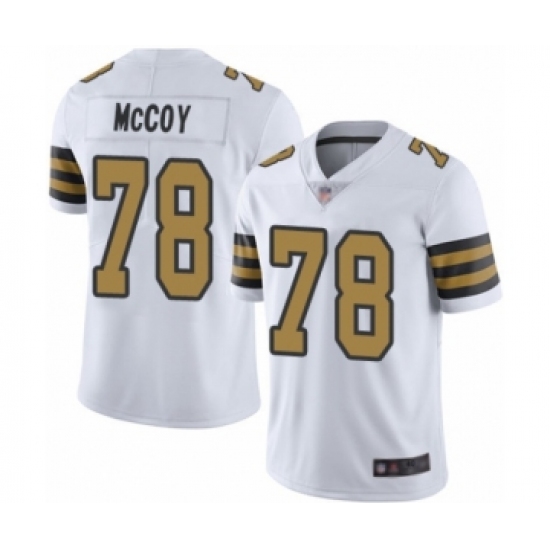 Men's New Orleans Saints 78 Erik McCoy Limited White Rush Vapor Untouchable Football Jersey