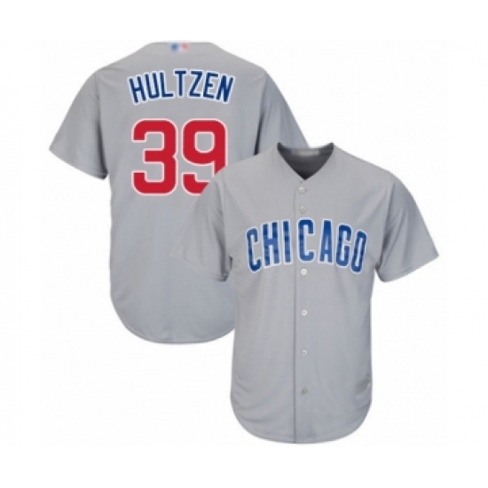 Youth Chicago Cubs 39 Danny Hultzen Authentic Grey Road Cool Base Baseball Player Jersey