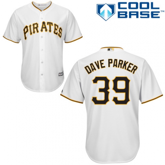 Men's Majestic Pittsburgh Pirates 39 Dave Parker Replica White Home Cool Base MLB Jersey