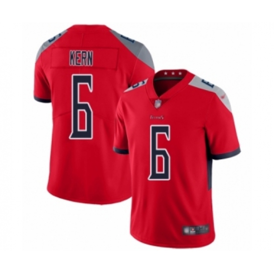 Men's Tennessee Titans 6 Brett Kern Limited Red Inverted Legend Football Jersey
