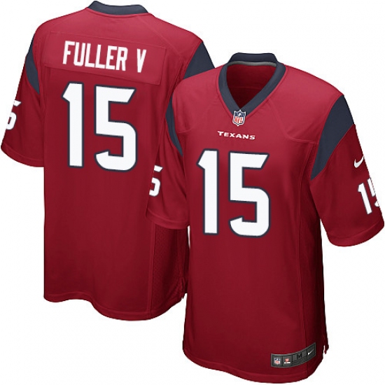 Men's Nike Houston Texans 15 Will Fuller V Game Red Alternate NFL Jersey