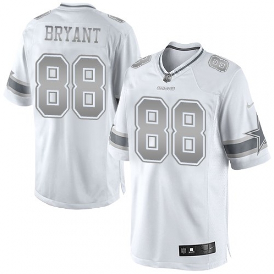 Women's Nike Dallas Cowboys 88 Dez Bryant Limited White Platinum NFL Jersey