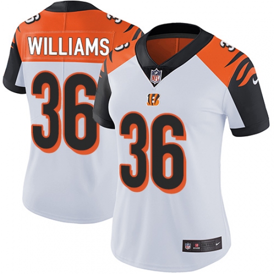 Women's Nike Cincinnati Bengals 36 Shawn Williams Vapor Untouchable Limited White NFL Jersey