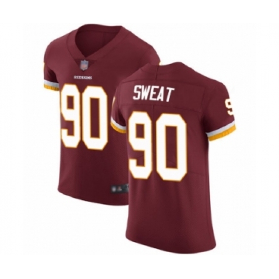 Men's Washington Redskins 90 Montez Sweat Burgundy Red Team Color Vapor Untouchable Elite Player Football Jersey