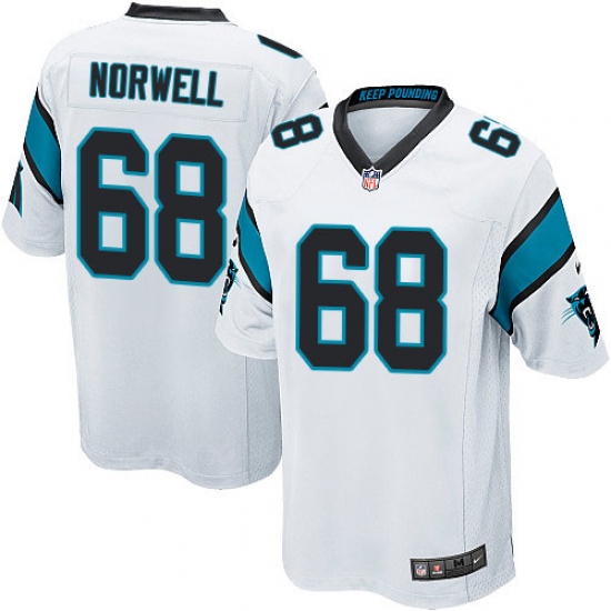 Men's Nike Carolina Panthers 68 Andrew Norwell Game White NFL Jersey